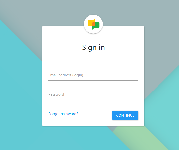 Inlogscherm Screenshot