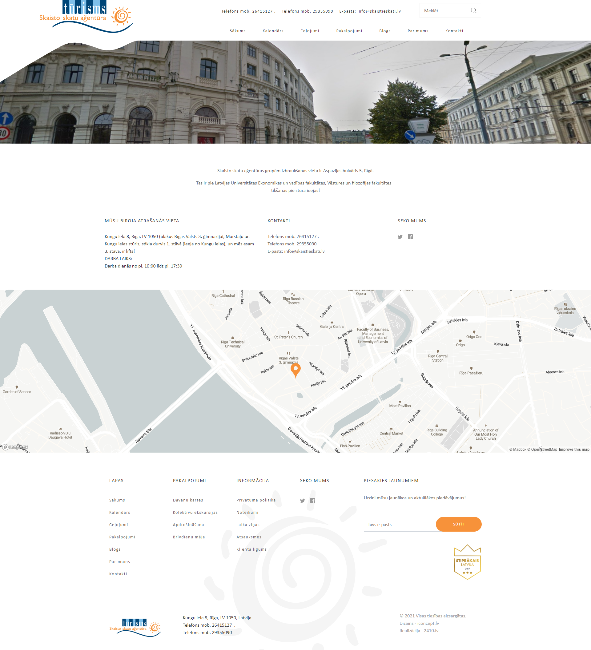 Contactpagina screenshot