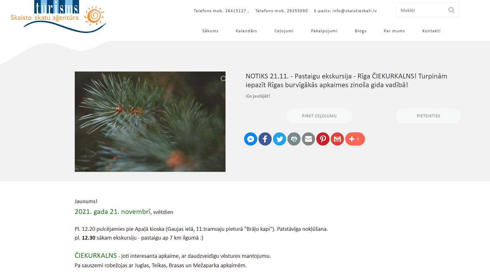 Evenementenpagina screenshot