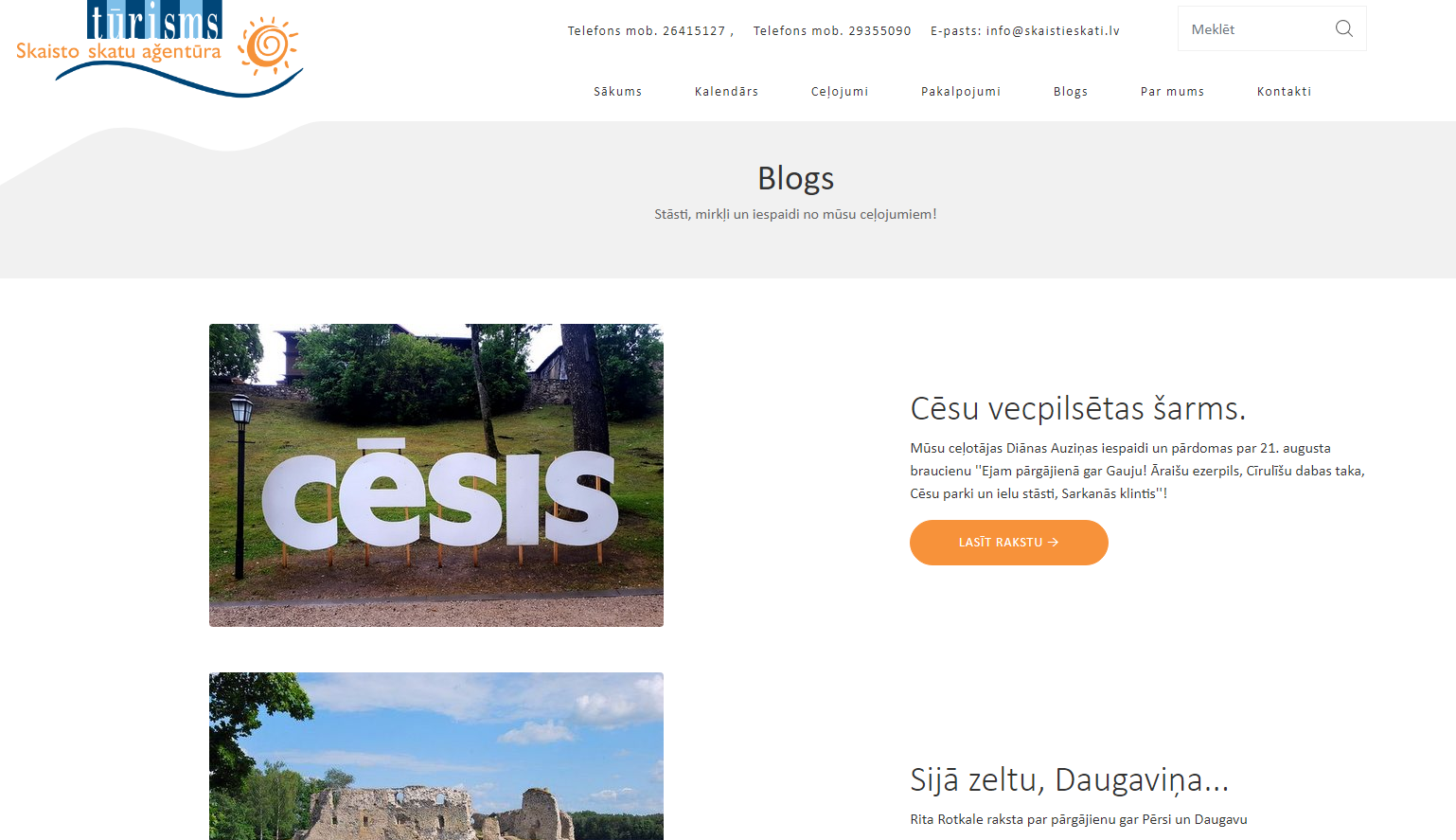 Blogpagina screenshot
